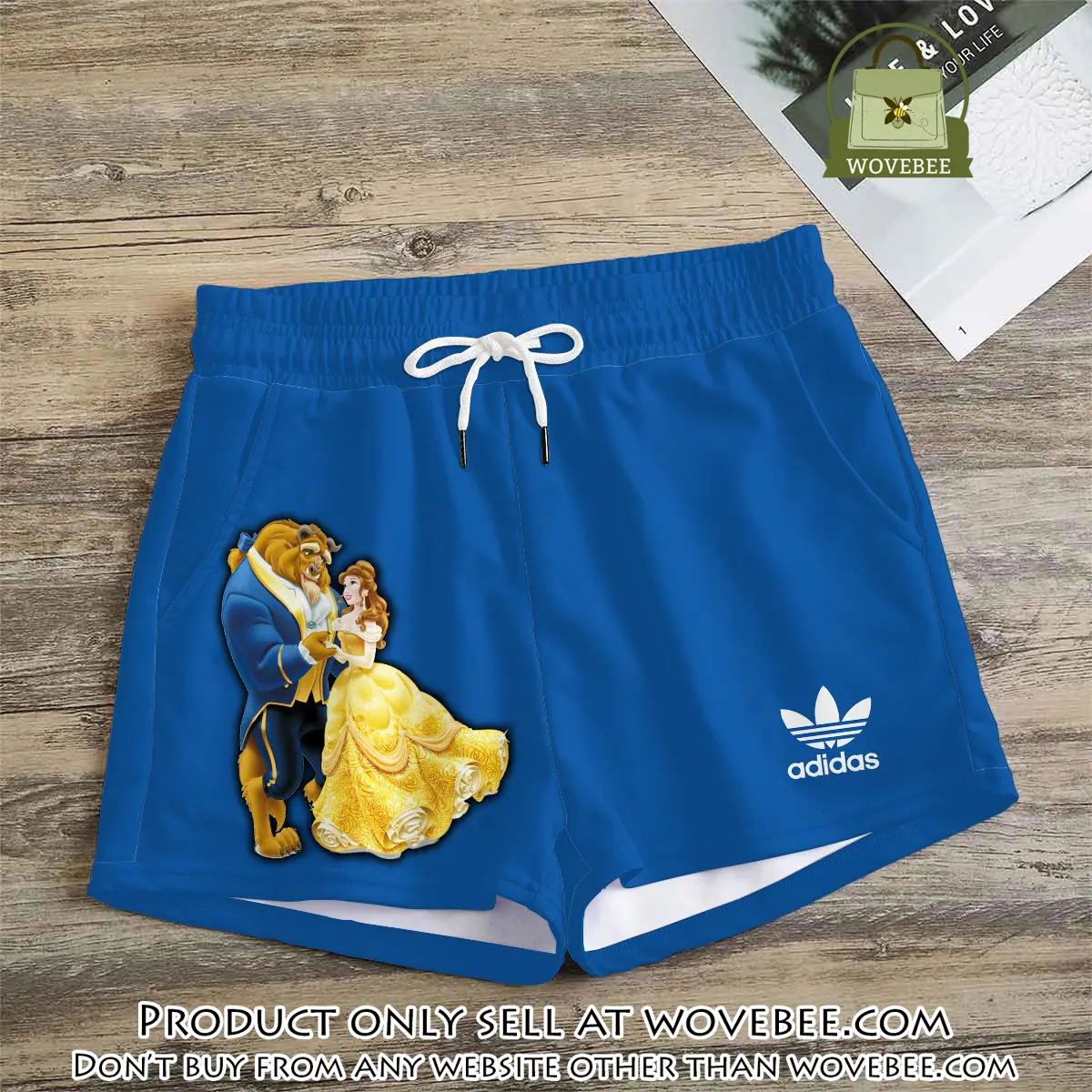 Premium beauty and the beast in adidas women shorts lady beach shorts wms1077 wvb1413945